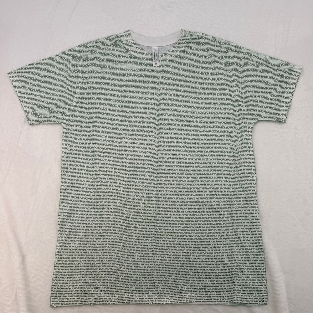 Litographs Frankenstein Mary Shelley Book Text All Over‎ Print T-Shirt Medium